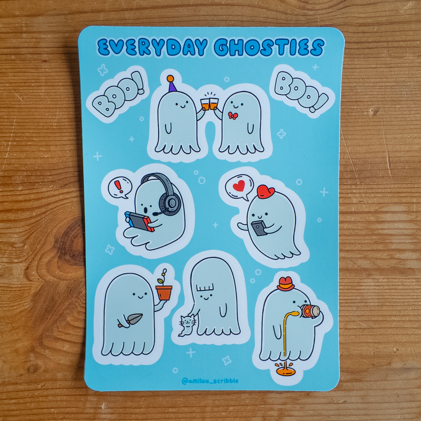Everyday Ghosties Sticker Sheet