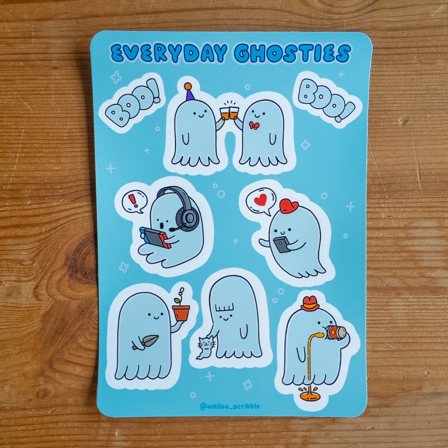 Everyday Ghosties Sticker Sheet