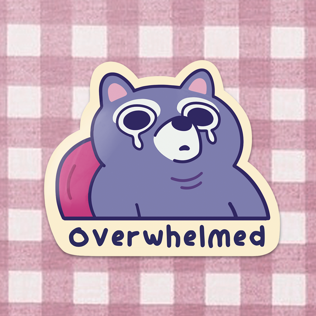Overwhelmed Sticker