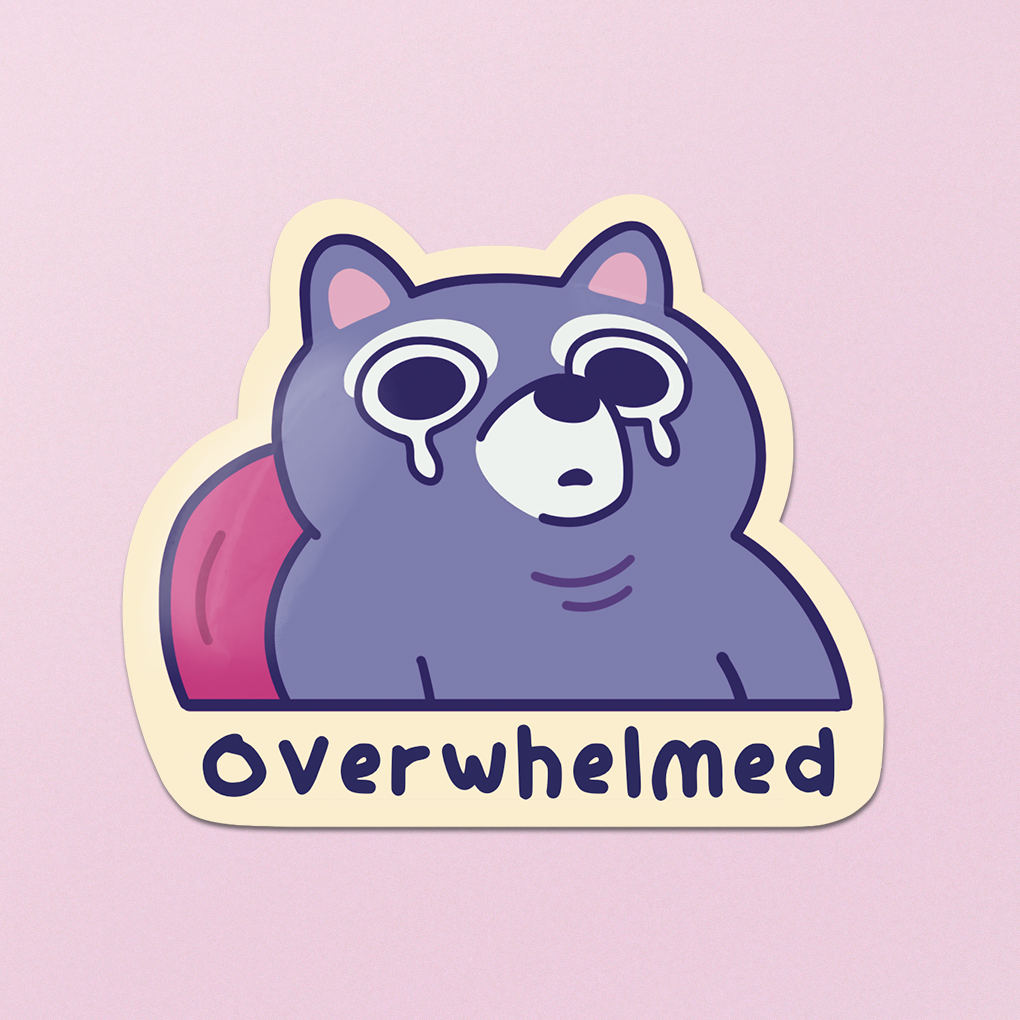Overwhelmed Sticker