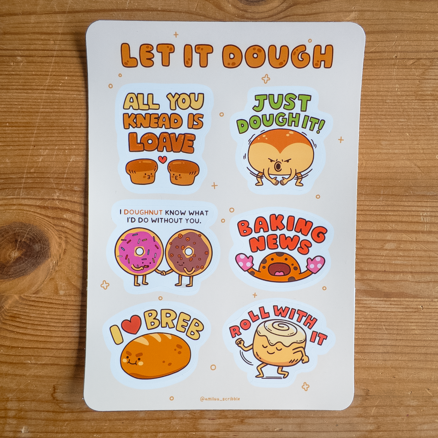 Let It Dough Sticker Sheet