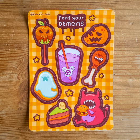 Feed Your Demons Sticker Sheet