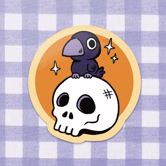 Edgar and Skull Sticker