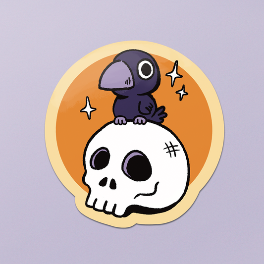 Edgar and Skull Sticker