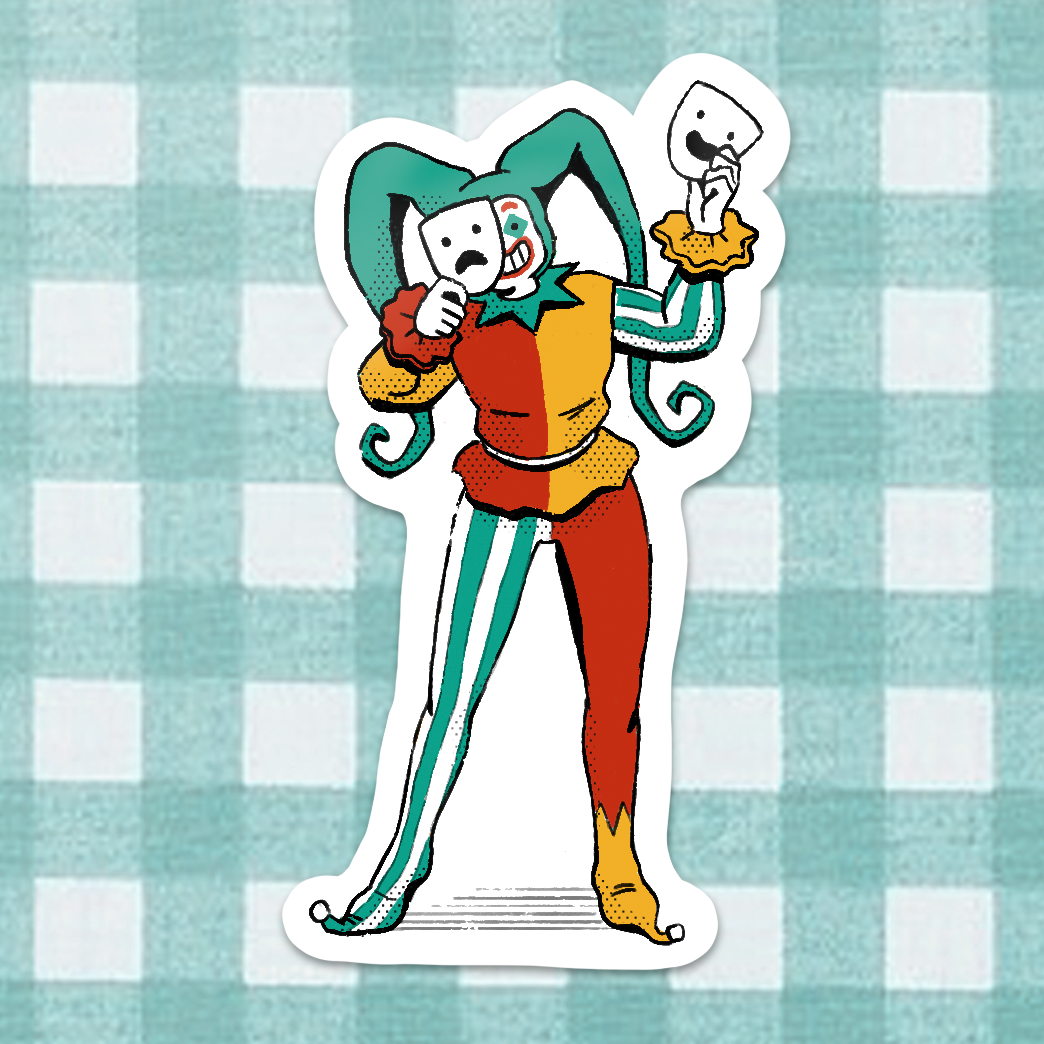 Joker Inspired Jester Sticker