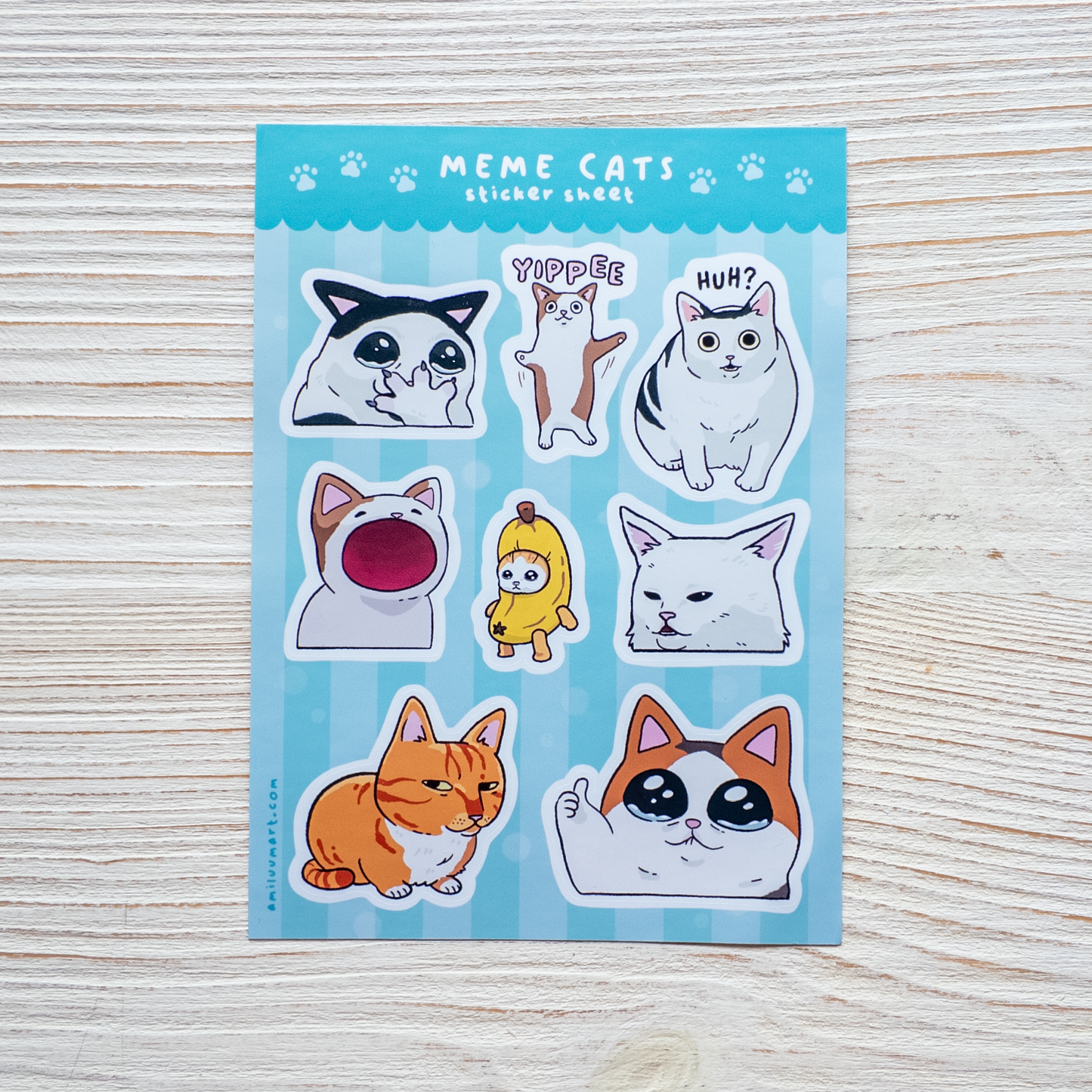 Meme Cats Sticker Sheet