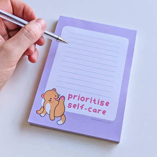 Prioritise Self-Care Notepad